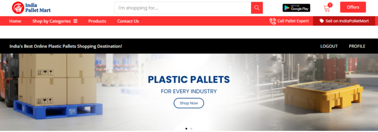 India Pallet Mart plastic pallets for warehouse and logistics solutions