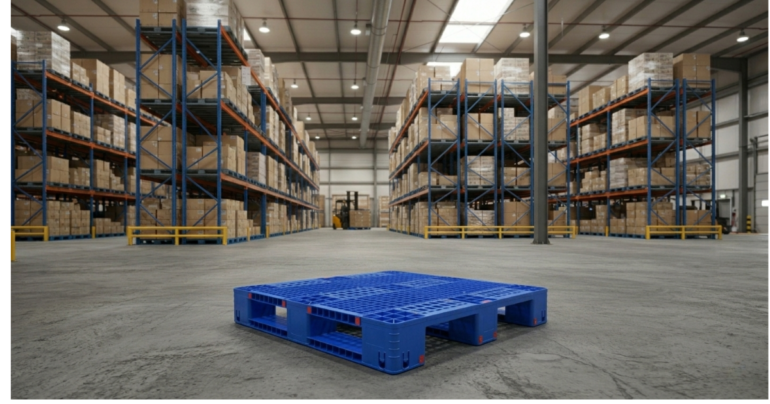 HDPE plastic pallets designed for improved load stability, safe material handling, and efficient warehouse operations.